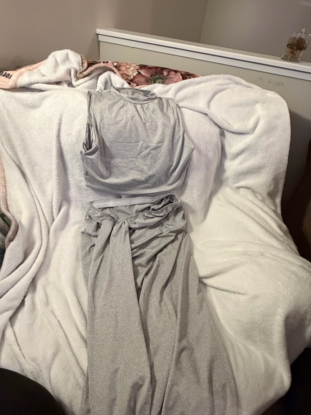 Silver Gray Sleeveless Maxi Dress